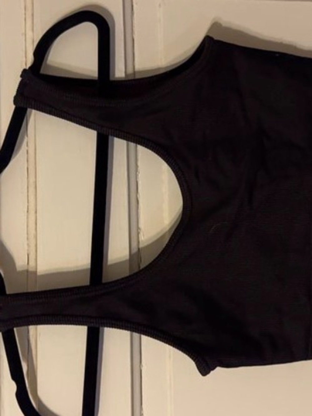 Black Ribbed Tank Top